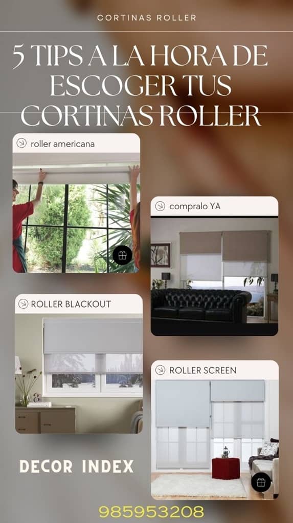 5 tips a la hora de escoger tus cortinas roller